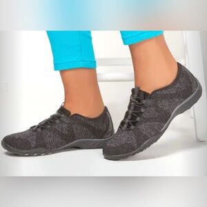 Skechers Relaxed Fit Air-Cooled Memory Foam Black Running Shoes 8.5